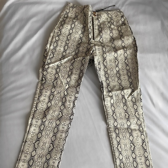 Pretty Little Thing Faux Leather Snake Print Pants - Picture 3 of 4